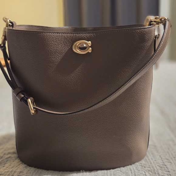 Coach Handbags - Coach Soft Willow Bucket Bag Dark Stone